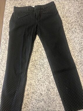 GAP Black Pants with White Micro-Dot Pattern